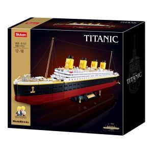 Sluban B1122 Model Kit 1:350 RMS Titanic Ocean Liner Cruise Ship Large Model Maritime Building Blocks DIY Construction