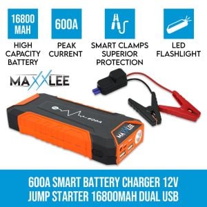 Maxxlee 600a Car 12v Vehicle  Emergency Jump Starter Battery Charger