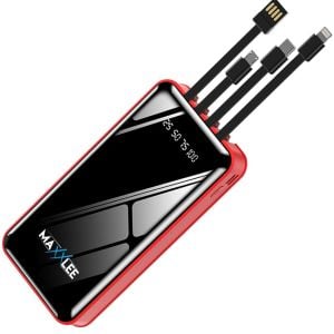 20000mah Powerbank Built-in 3 Cables High Capacity Battery Charger