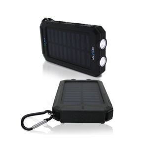 Maxxlee 10000mah Solar Power Bank Dual Usb Battery Charger Portable