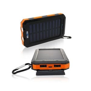 Maxxlee 10000mah Solar Power Bank Dual Usb Battery Charger Portable