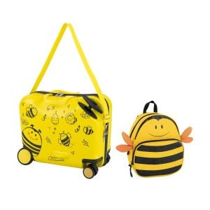 2 Pc Kids Luggage Set With Spinner Wheels Yellow