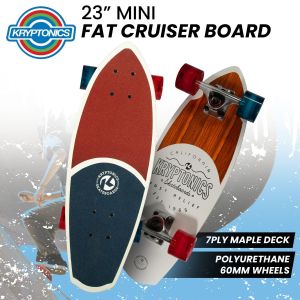 Kryptonics 23-inch Mini Fat Cruiser Board Skateboard - Liberty Blue