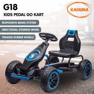 Kahuna Kids Ride On Pedal Powered G18 Go Kart - Blue