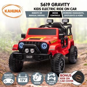 Kahuna S619 Gravity Electric Kids Car - Red