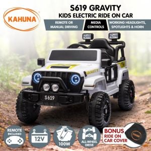 Kahuna S619 Gravity Electric Kids Car - White