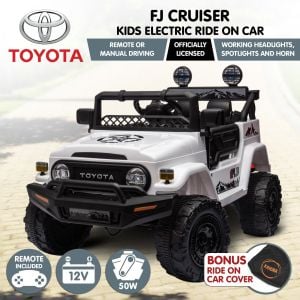 Kahuna Authorized Toyota Electric Ride on Car FJ Cruiser Kids - White