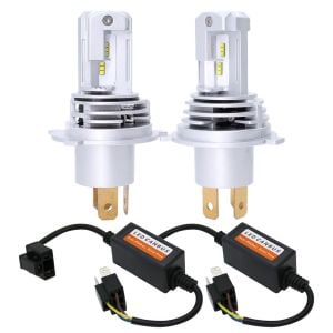 H4 72W Car LED Headlight Kit 8400lm Philips Zes Chip 12V Canbus