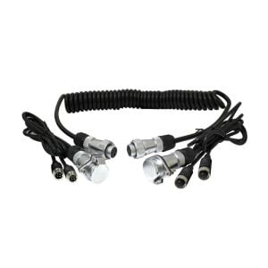 Heavy Duty Trailer Cable Coil And 4pin Connectors 2 AV Inputs