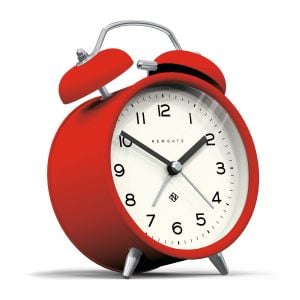 Newgate Charlie Bell Echo Clock Matte Fire Engine Red