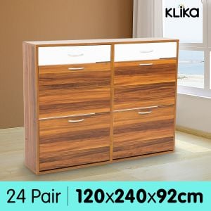 Shoe Cabinet Organizer Storage Rack 1200 x 240 x 920 - Brown