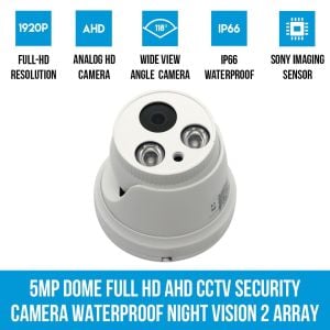 Elinz 5mp Dome Hd Ahd Cctv Security Camera Waterproof Night Vision