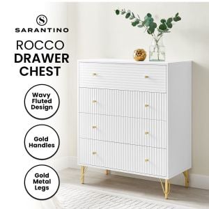 Sarantino Rocco Chest of Drawers in White