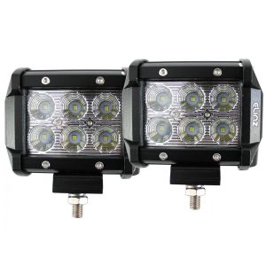 2x 18w 4 Inch Cree Led Work Light Bar Driving Flood Lamp