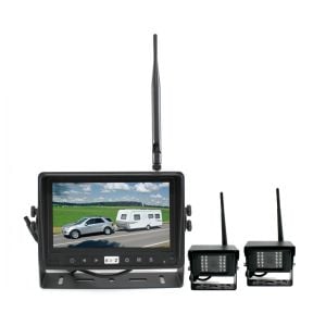 Digital Wireless 7In Splitscreen Monitor Dvr Reversing 2x Camera