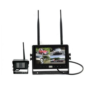 Digital Wireless 7In Quad Monitor Splitscreen Ccd Reversing 1x Camera