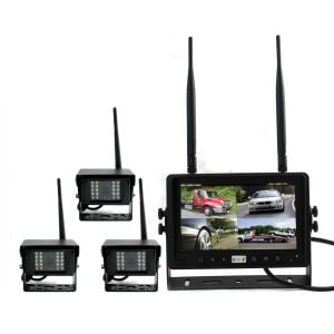Digital Wireless 7In Quad Monitor Splitscreen Ccd Reversing 3x Camera