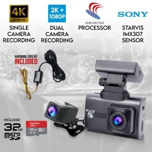 4K 2K Dual Dash Cam WiFi GPS Car Camera WDR Parking Monitor 32GB