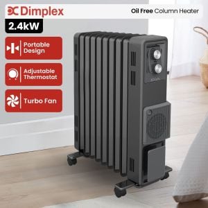 Dimplex Oil Free 2.4kW Column Heater w/ Thermostat and Turbo Fan in Black