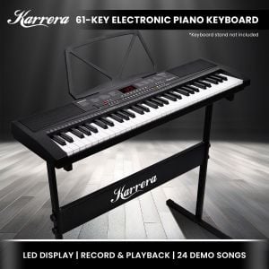 Karrera 61-Key Electronic Piano Keyboard 75cm - Black CHJ-61-75