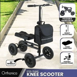 Orthonica Foldable Steel Mobility Knee Scooter Walker