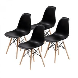 Replica Eames DSW Dining Chair - BLACK X4