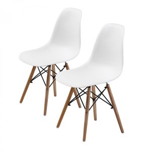 Replica Eames DSW Dining Chair - WHITE X2