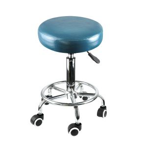 Levede Bar Stools Salon Swivel Dining Chair PU Hydraulic Lift Teal