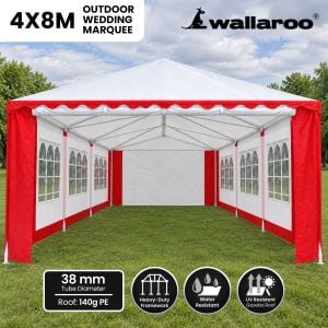4x8 Outdoor Event Wedding Marquee Tent Red