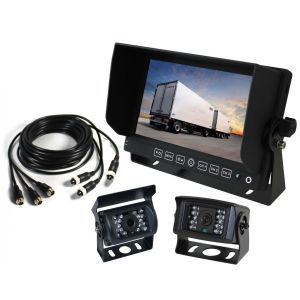 Elinz 7in Monitor Caravan 2 Cameras System Reversing Ccd 4pin