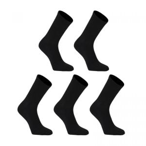 5x Medium 3D Seamless Crew Midcalf Socks - Black