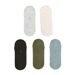 5x Medium Daily No Show Socks - Multi Colour