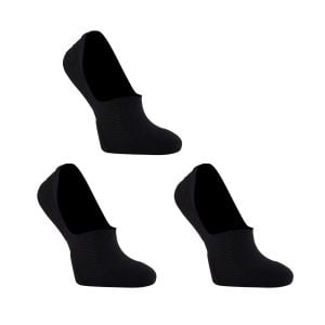 3x Small Cushion No Show Socks - Black