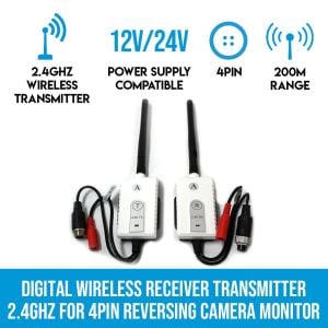 Wireless Receiver Transmitter 2.4ghz 4pin Reverse Camera Monitor Ch2