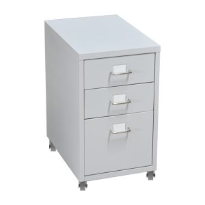 3 Drawers Steel File Cabinet White