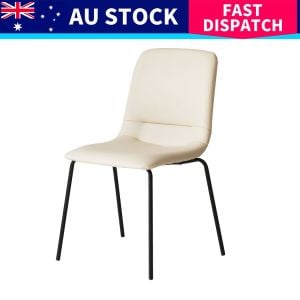 Levede Stackable Dining Chairs Kitchen Beige Set of 8