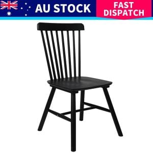 Levede 4x Dining Chairs Kitchen Winsor Black