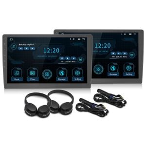 2x 10.1in TFT Active Headrest Car1080P Screen No DVD Player