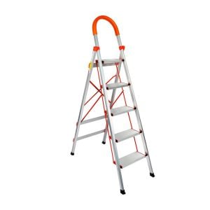 5 Step Ladder Multi-Purpose Folding Aluminium Non Slip Platform