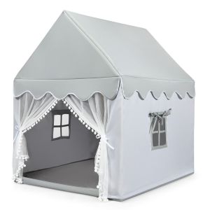 Kids Playhouse With Door & Windows -Gray