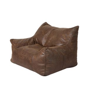 Marlow Bean Bag Chair Cover PU Indoor Dark Brown