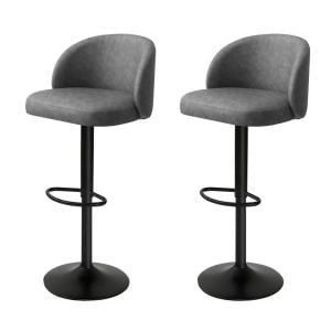 Levede Rolling Bar Stool - Dark Grey