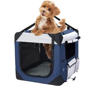 Pet Carrier Bag Dog Puppy Outdoor Travel Hand Portable Crate M