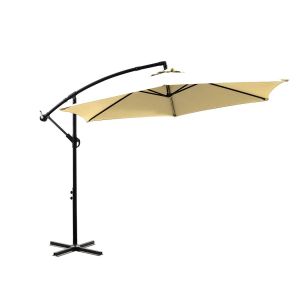 3M Outdoor Umbrella Cantilever Cover Garden Patio Crank Beige