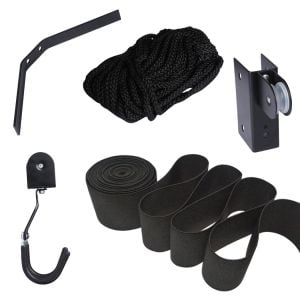 54KG Kayak Hoist Bike Ladder Lift Pulley System Garage Storage Rack