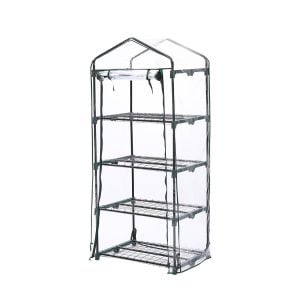 4 Tier Mini Greenhouse Garden Shed PVC Cover Film Frame Green House