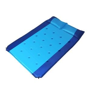 Self Inflating Mattress Double Sleeping Mat Air Bed Camping Pillow