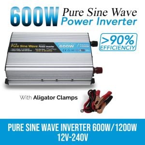 Elinz 600w/1200w Pure Sine Wave Power Inverter 12v-240v Aus