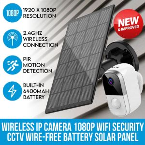 Wireless IP Camera 1080p Wifi Security CCTV Waterproof Solar Panel
