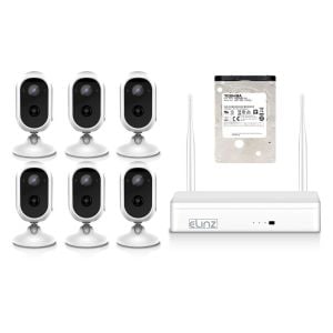 Wireless Security HD Wifi 6x Cameras CCTV System 8ch NVR 1TB HDD